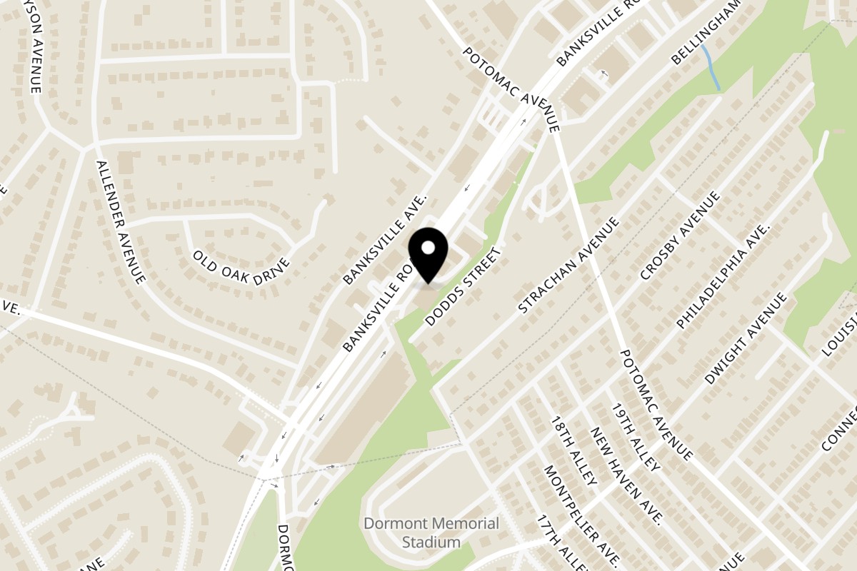 Map showing the location of Mintt on 3033 Banksville Rd in Pittsburgh